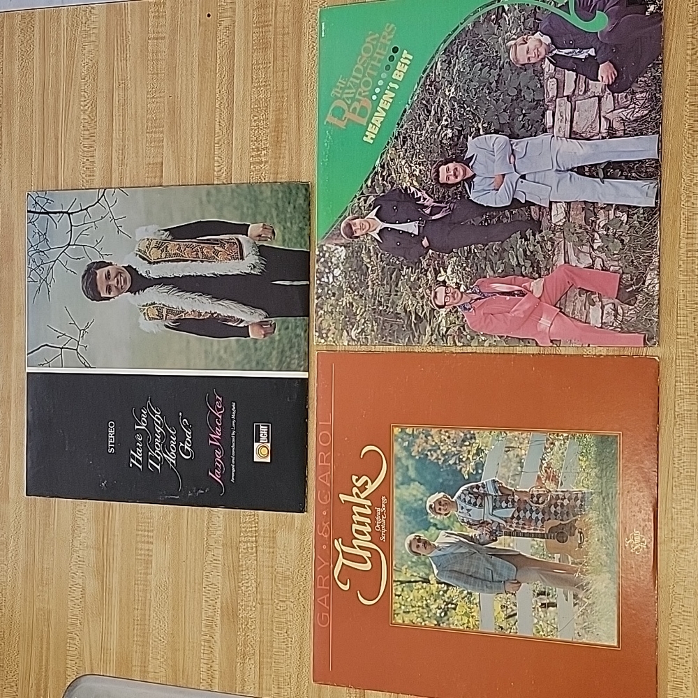 3 VTG Religious Vinyl Record Albums